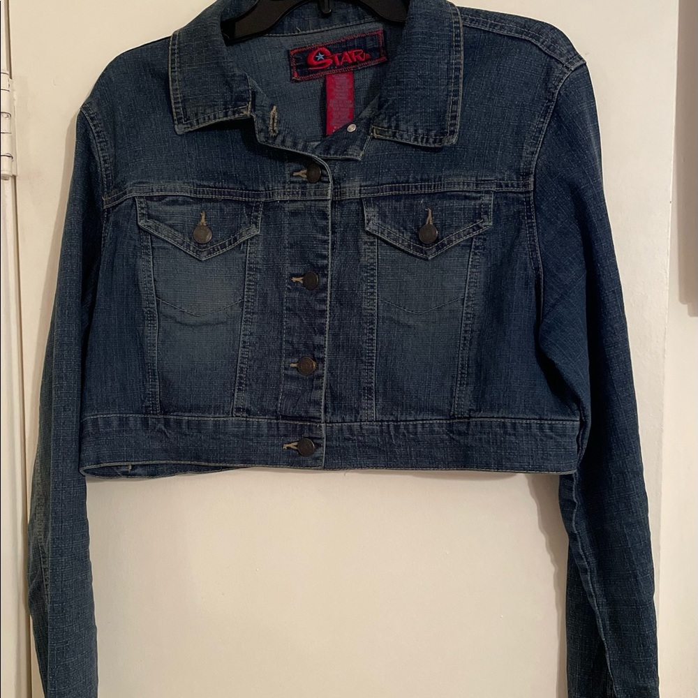 Denim half jacket, size XL.